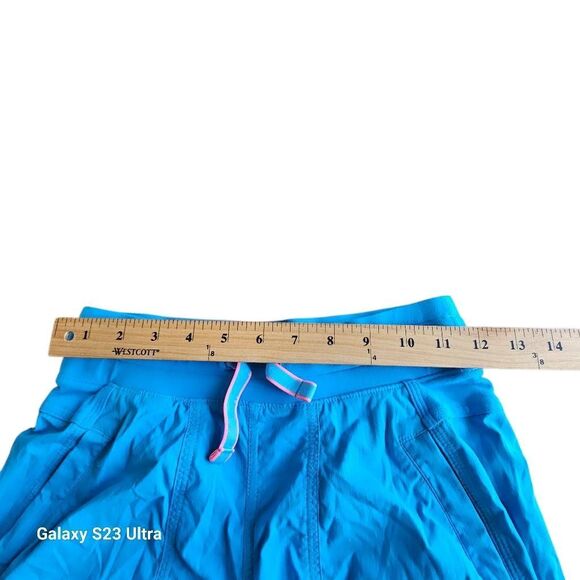 Ivivva lululemon girls Sz 10 blue live to move crop ruched pants - Picture 4 of 8